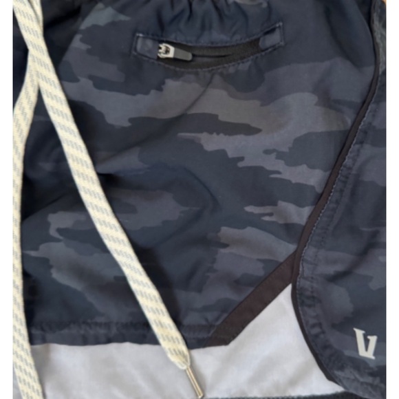 Vuori Clementine Black Watercolor Camo Athletic Shorts - Picture 5 of 8